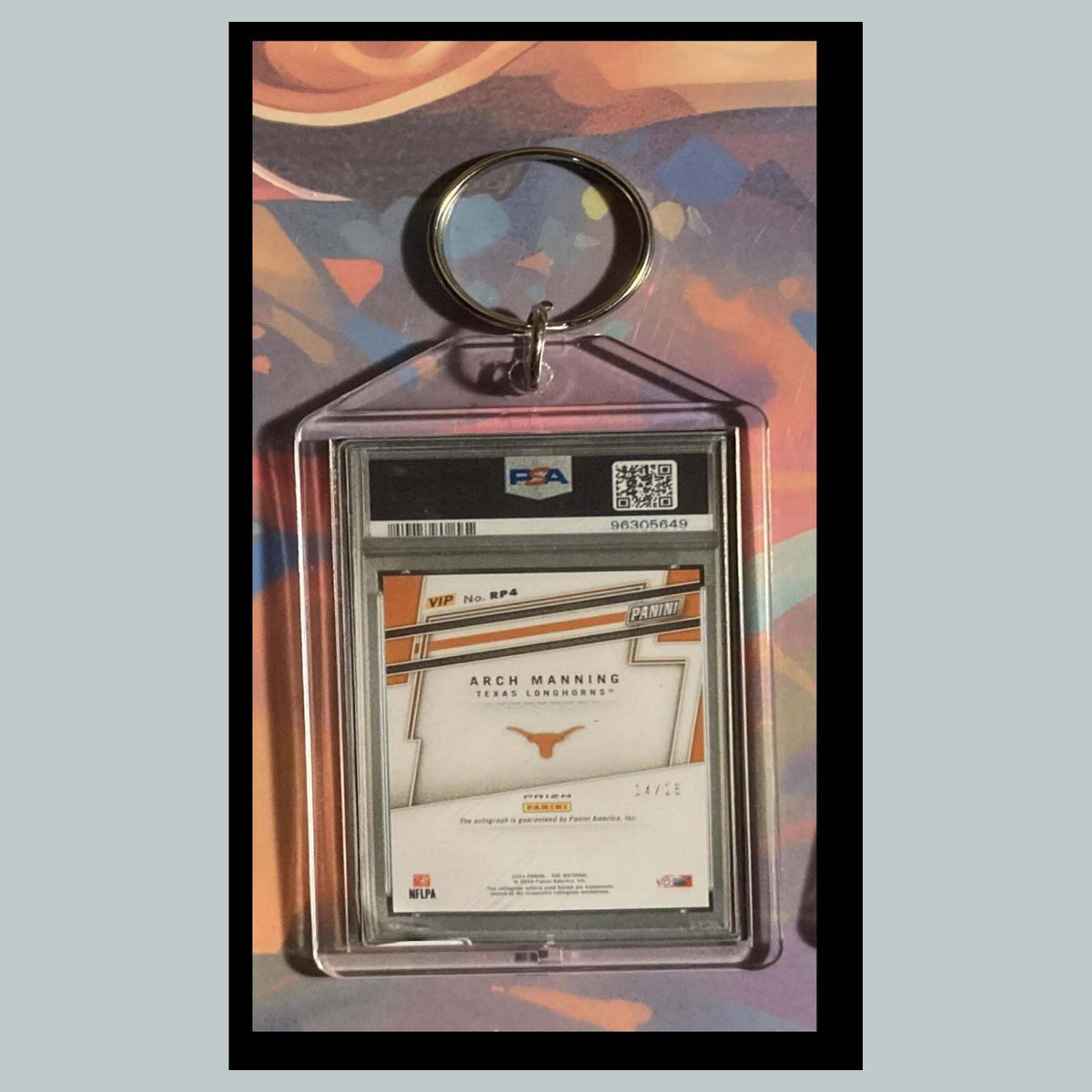 3501 Arch Manning 2024 Panini NSCC VIP Gold Auto Custom Hand Made Keychain Gift