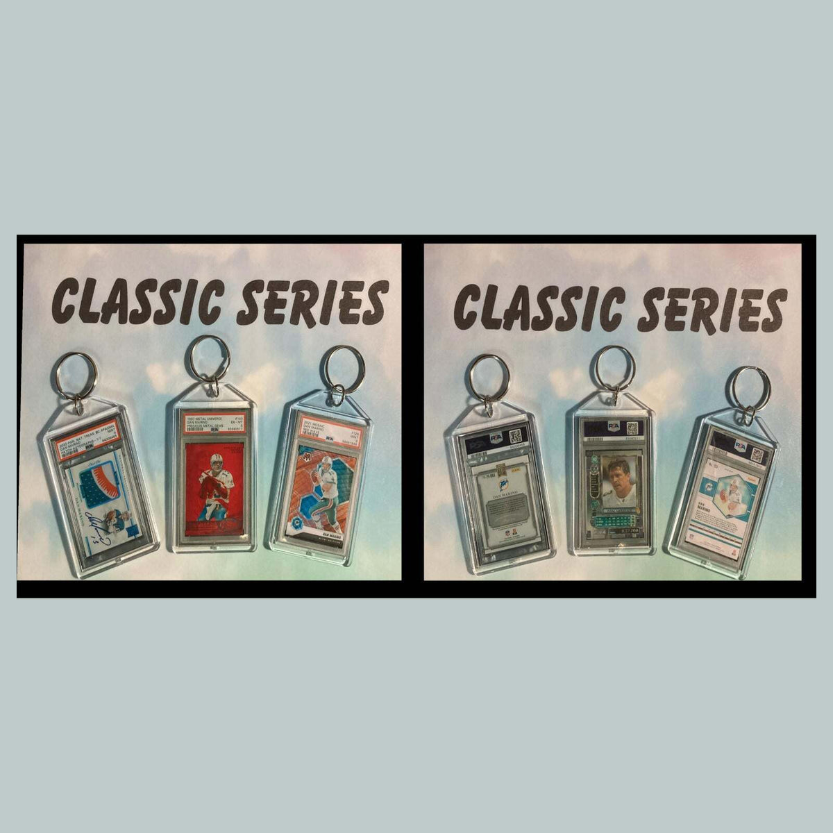 3461B Dan Marino 3 Pack Classic Bundle - 3 Different Custom Novelty Keychains