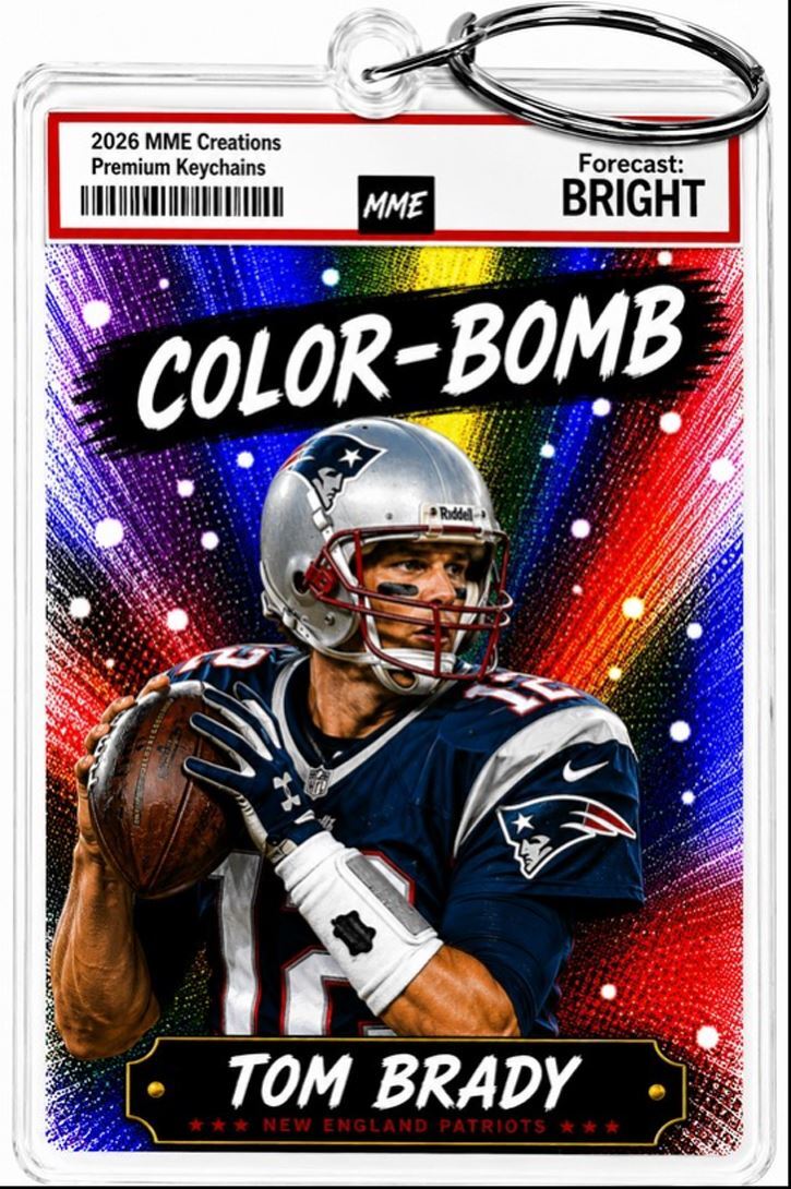 3880 Tom Brady Keychain | Color-Bomb | Custom Photo Keychain | With Nameplate