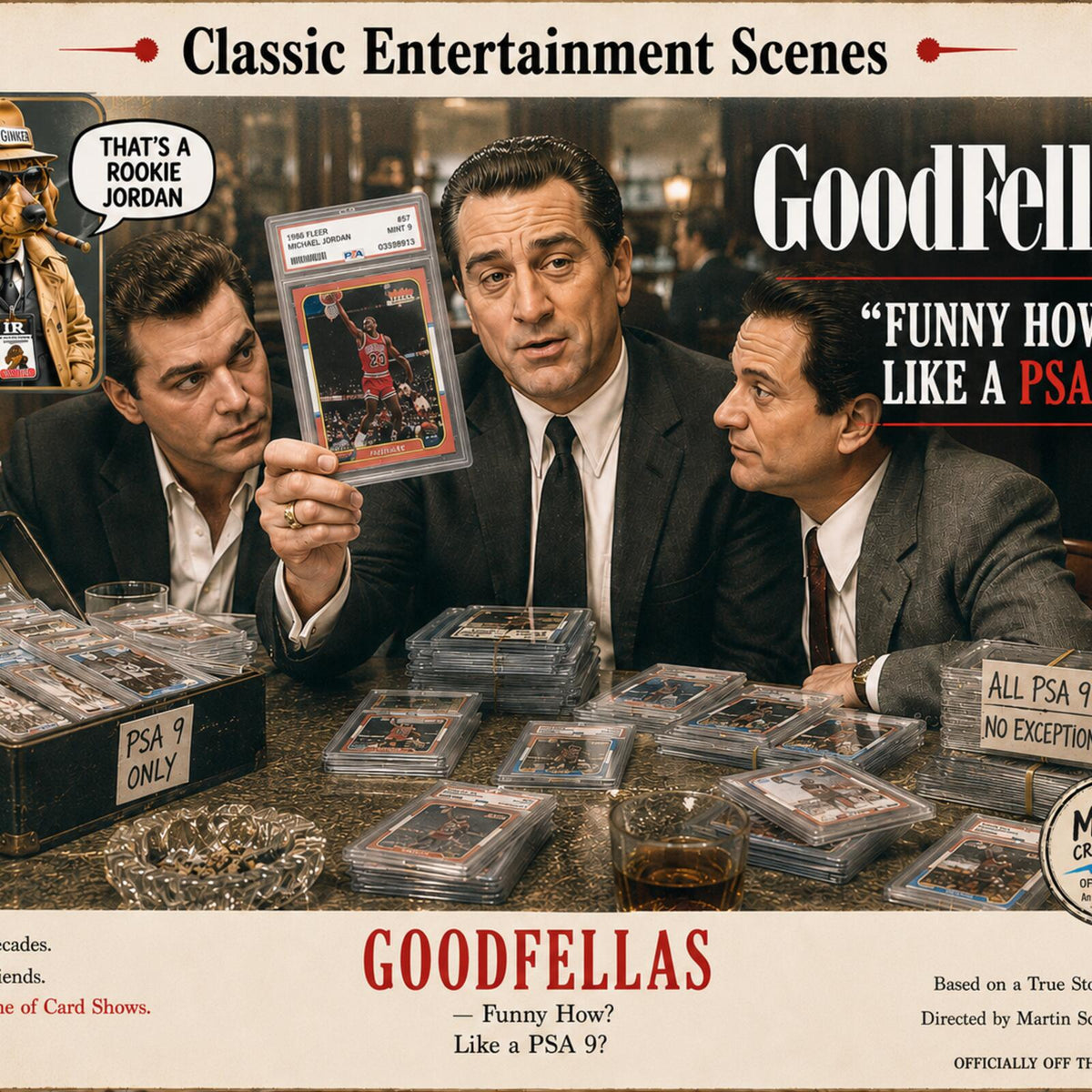 2757 Goodfellas Jordan Rookie Card Classic Entertainment Scenes 8x10 Art Print