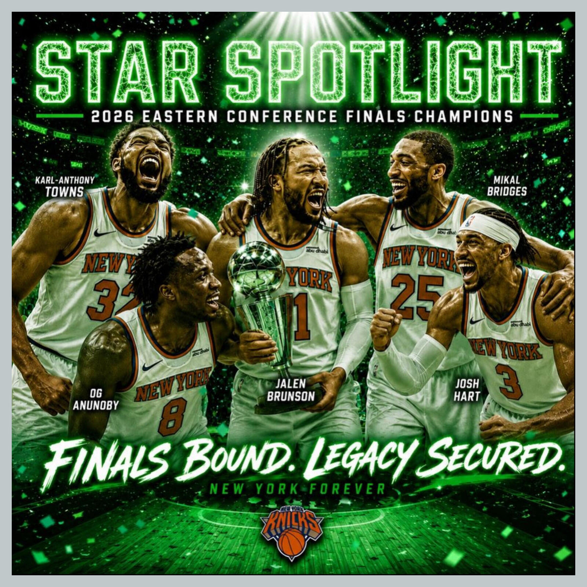 2702 Knicks Finals Bound Green Ice Edition 8x10 Zoom Art Giclée Print /10