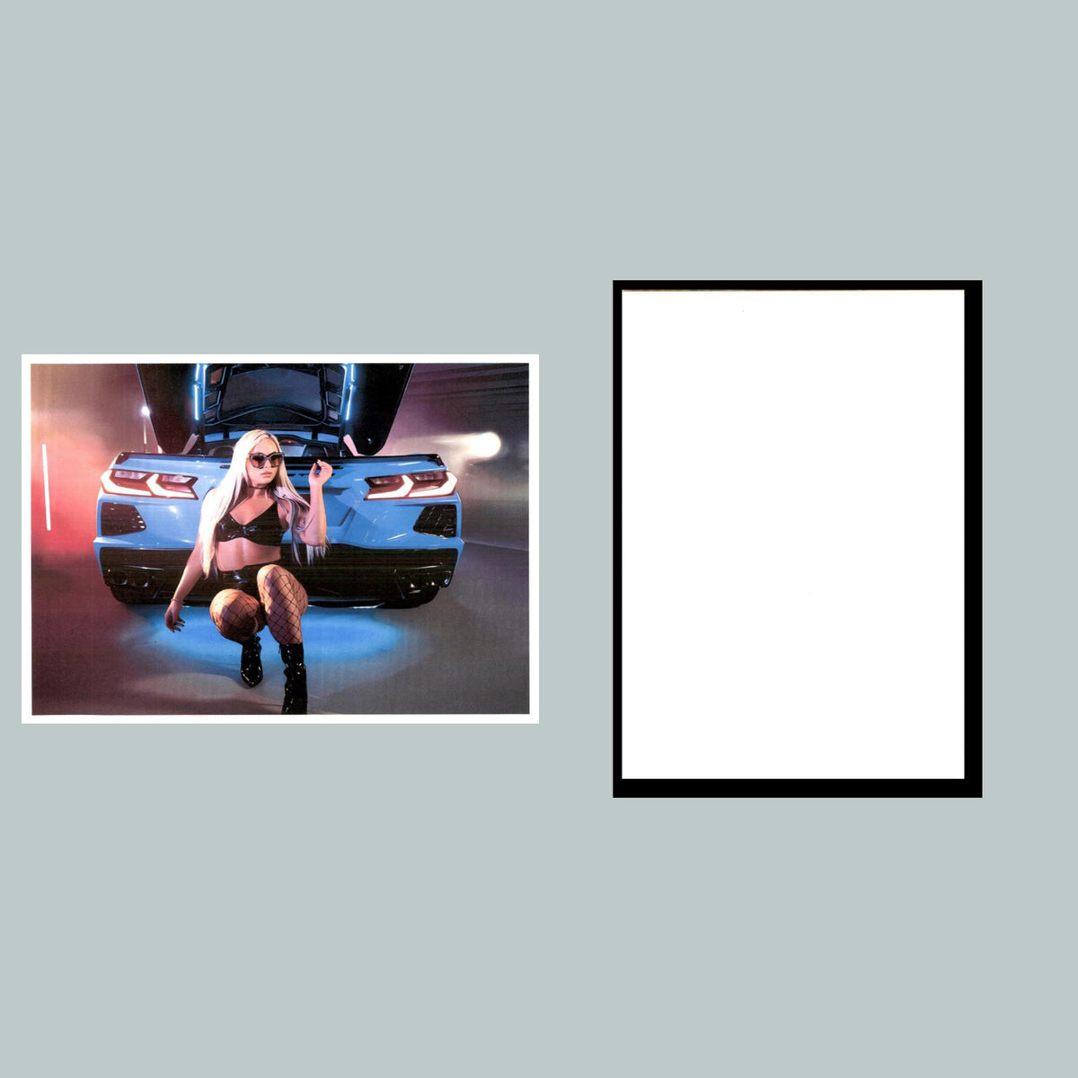 0082 P -8X10 Liv Morgan With Car Glossy Photo Fast-Secure Shipping