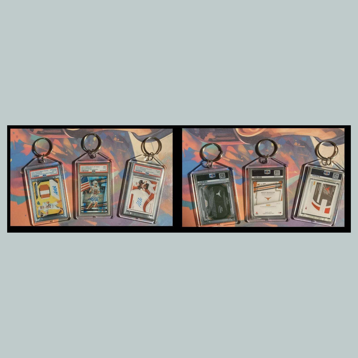 3469B Arch Manning 3 Pack Bundle -3 Different Custom Novelty Keychain Great Gift