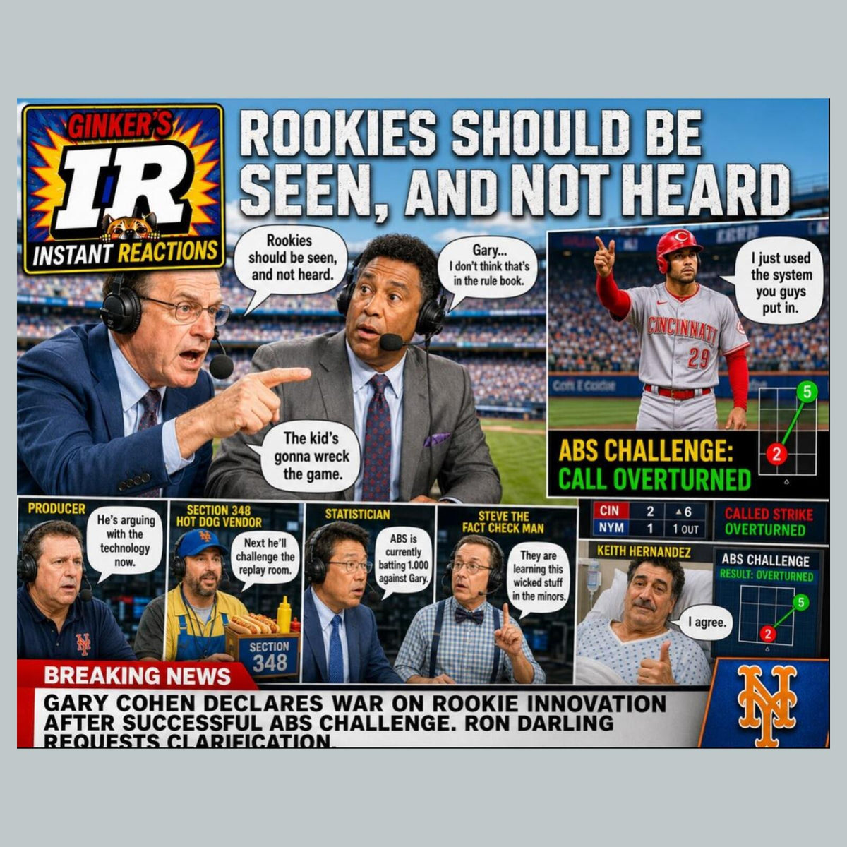 2706 Rookies Should Be Seen And Not Heard Mets Baseball Ginker's Instant Reactions BBL