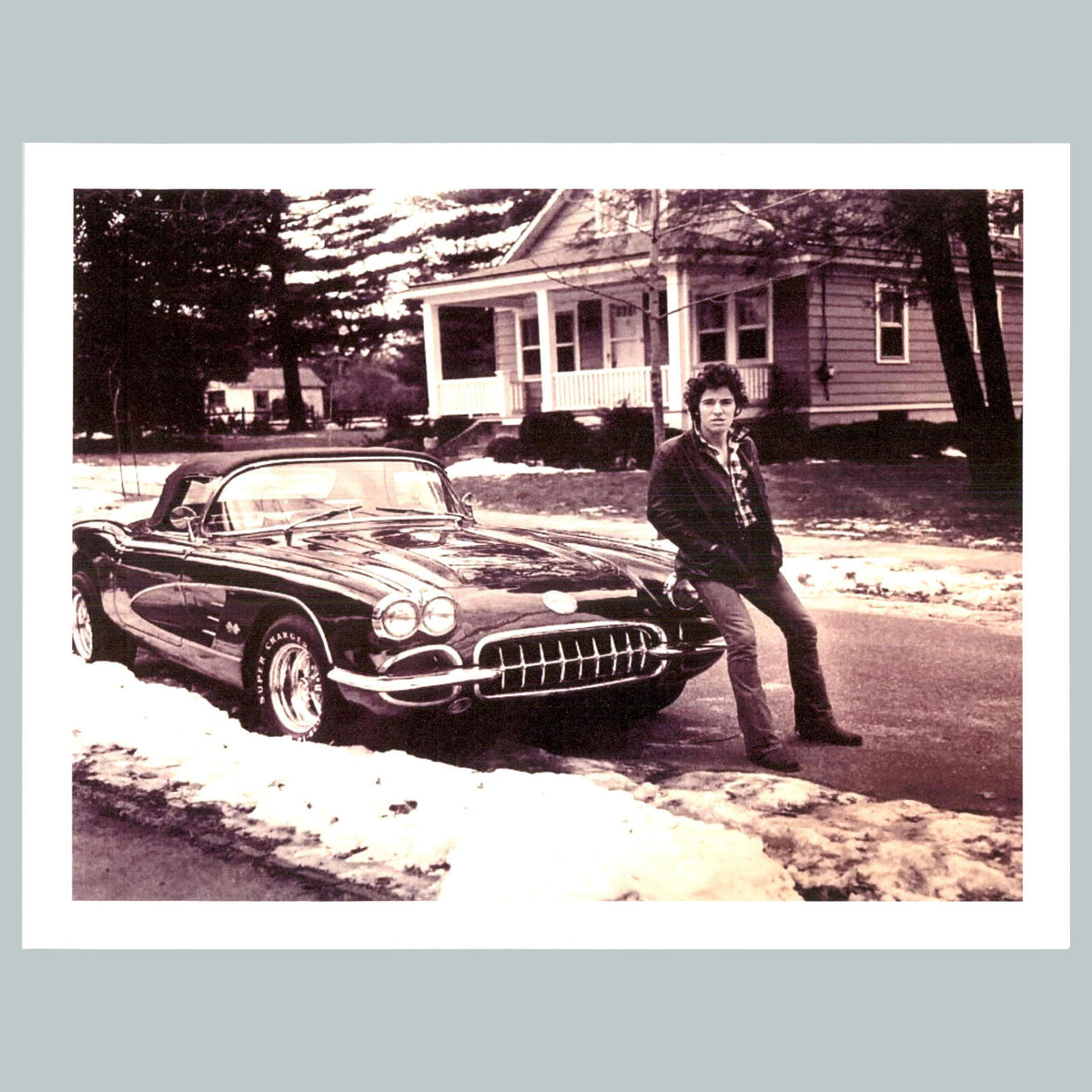 0125 P -8X10 Springsteen With Car Glossy Photo Fast-Secure Shipping