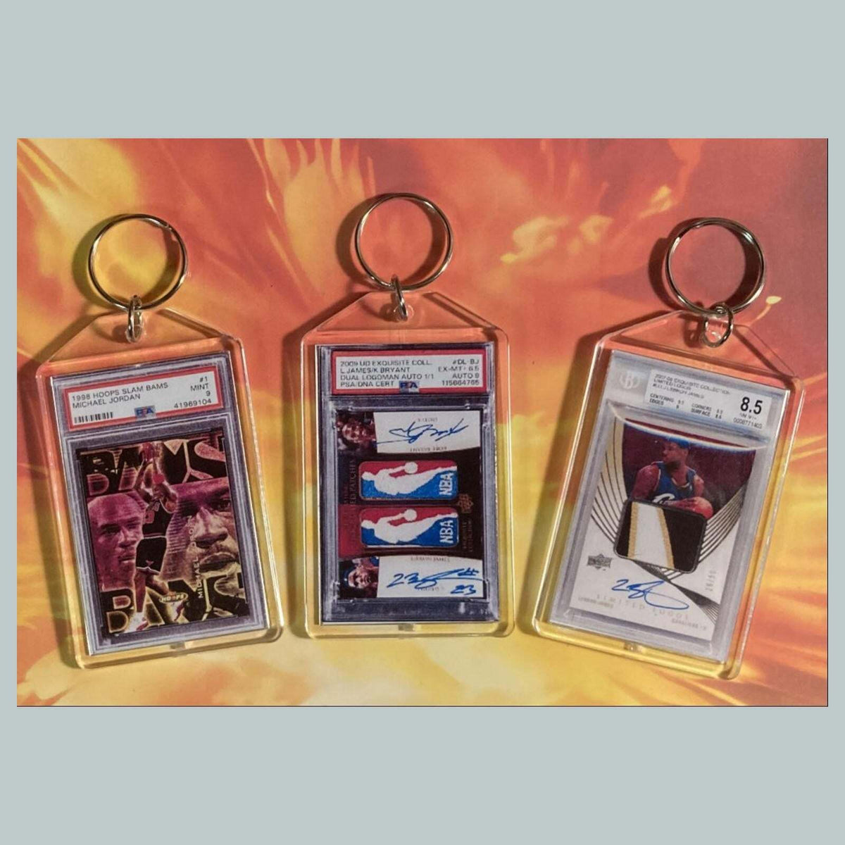 3659B Michael Jordan-Lebron/Kobe-Lebron 3 Pack Bundle Custom Hand Made Keychains
