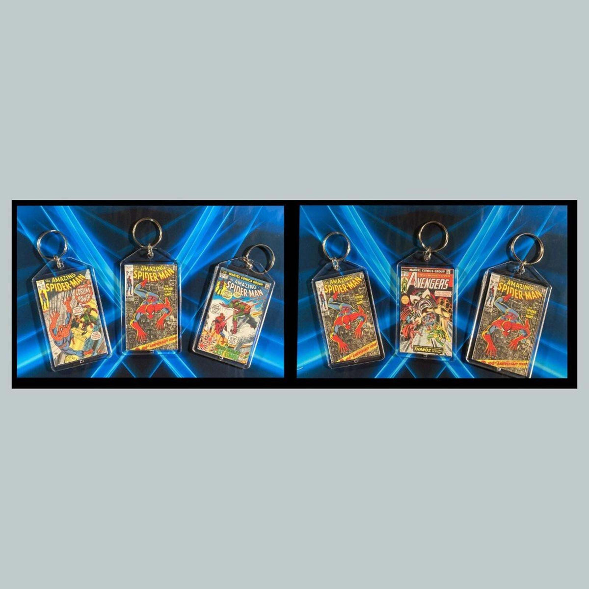 3403B Spider Man Classic 3 Pack Bundle -3 Diff Custom Novelty Keychains