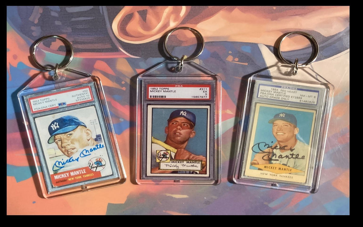 3262 Mickey Mantle 3 Pack Bundle Keychains