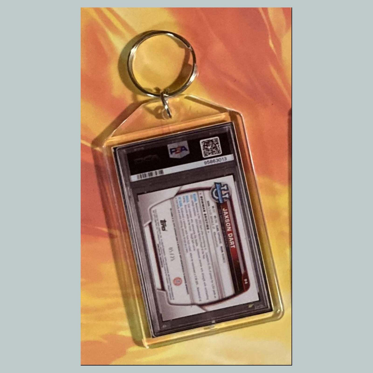 3533 Jaxson Dart 2022 U Orange Shimmer Auto Custom Keychain Great Gift
