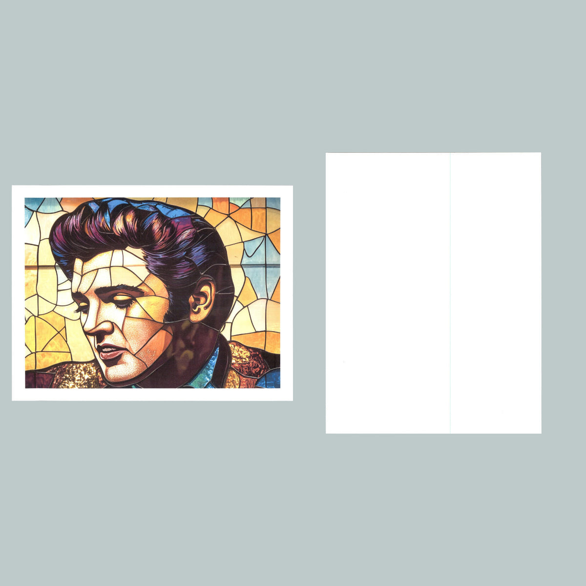 0384 P -8X10 Elvis Stained Glass Glossy Photo Fast-Secure Shipping MS