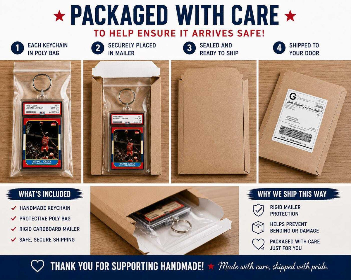 3642 Ty Cobb 1909 E92 Nadja Caramel Custom Hand Made Keychain