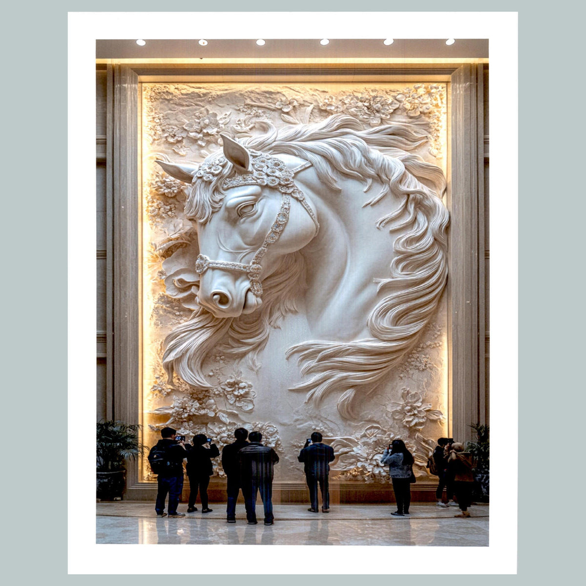 0454 P-8X10 Horse Serif Sculpture Glossy Photo Fast-Secure Shipping MS