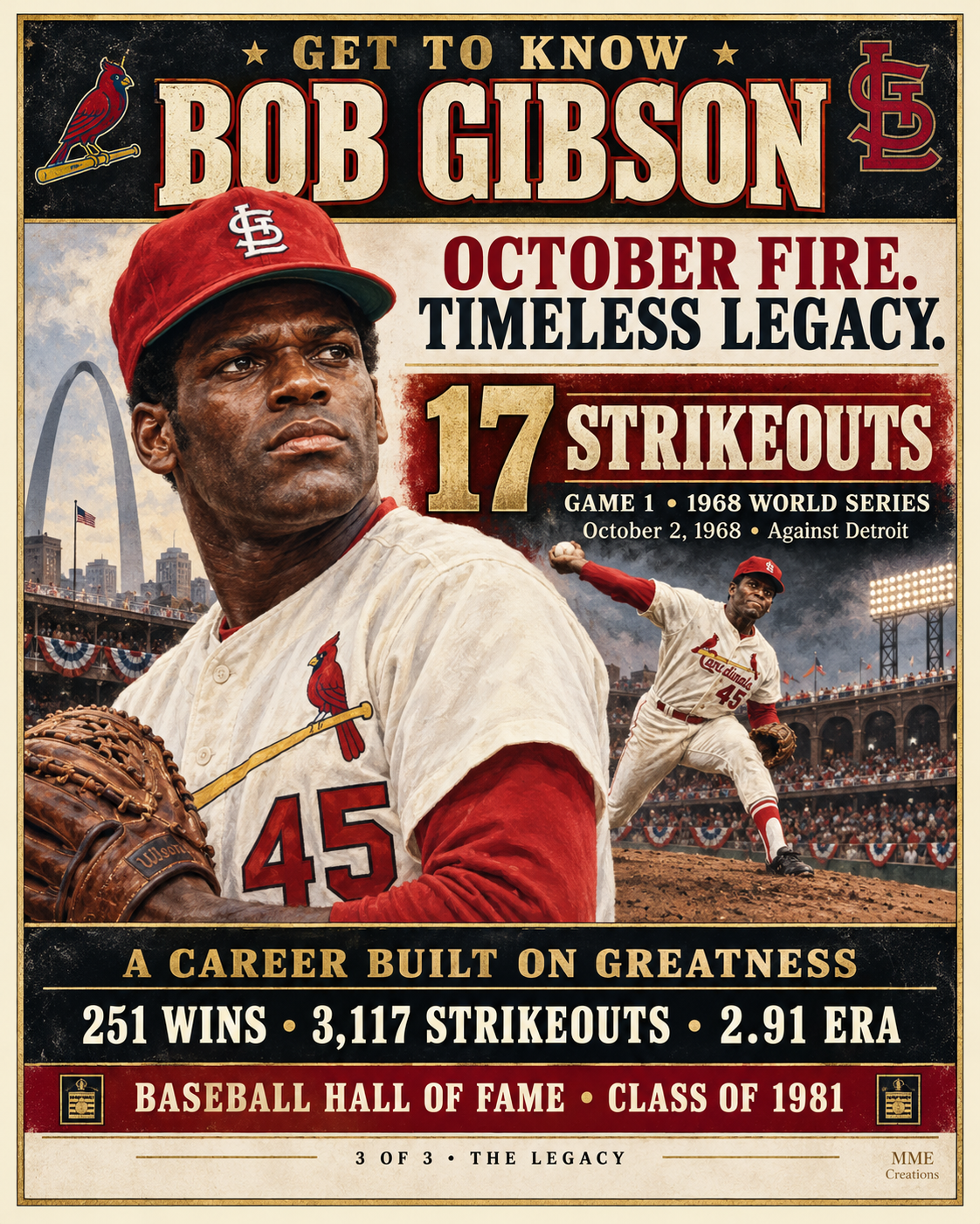 Bob Gibson GTK Through the Years three-print bundle