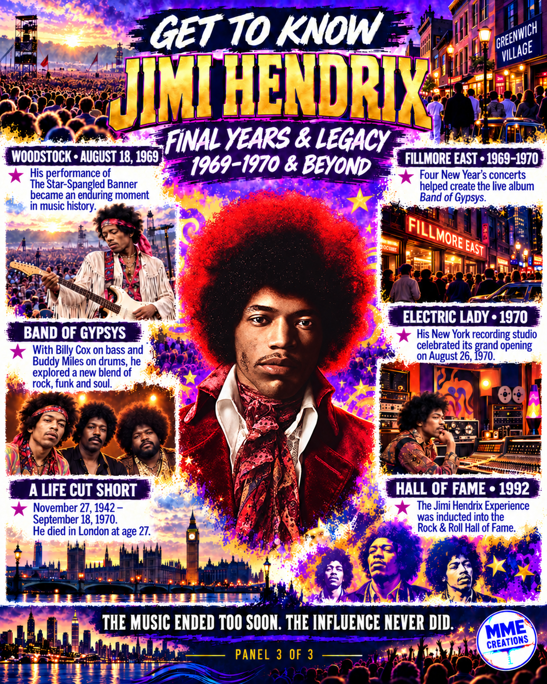 Jimi Hendrix GTK Limited Edition /25 3-print story bundle