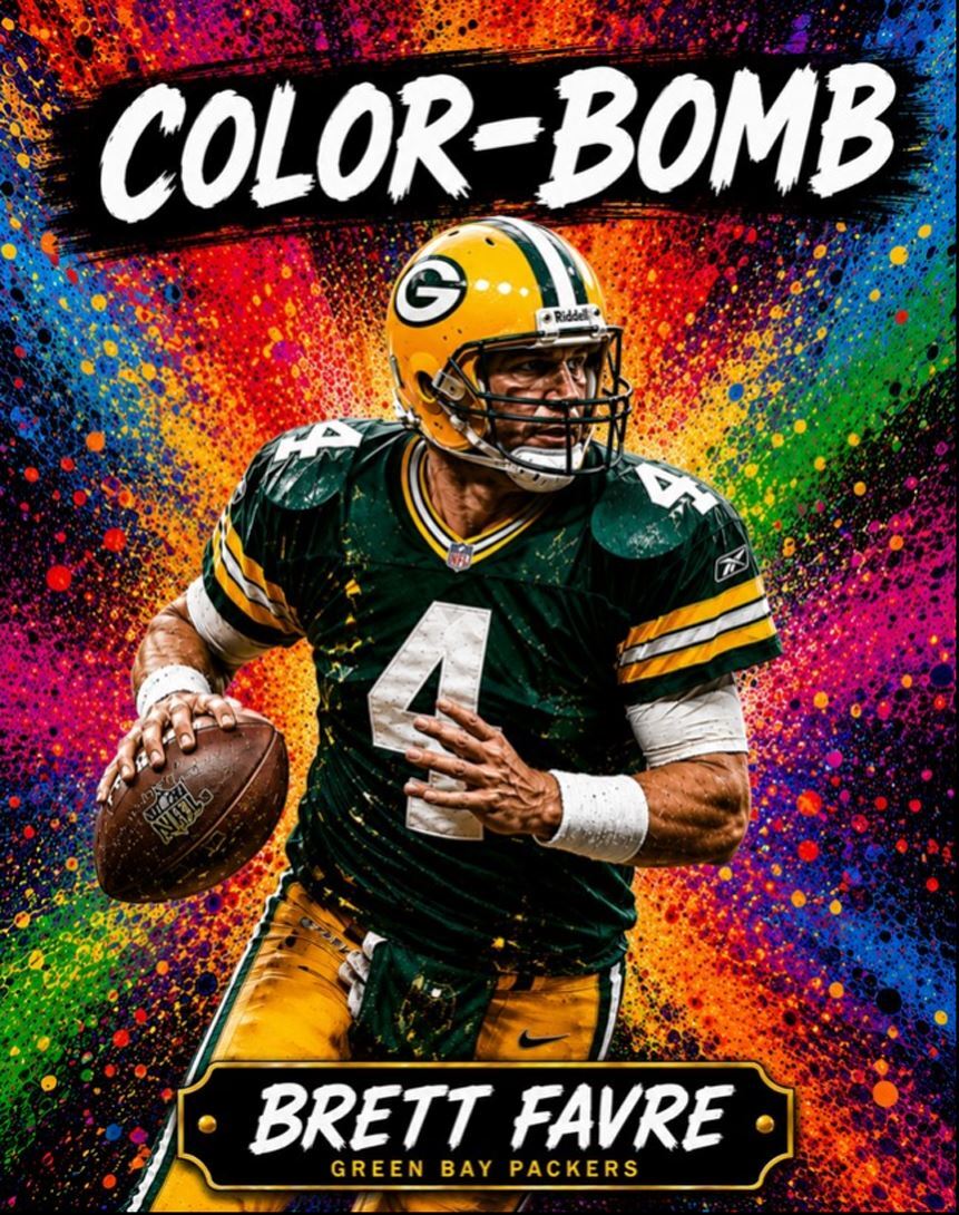 3827 Brett Favre 8x10 Premium Print | Color-Bomb | With Text