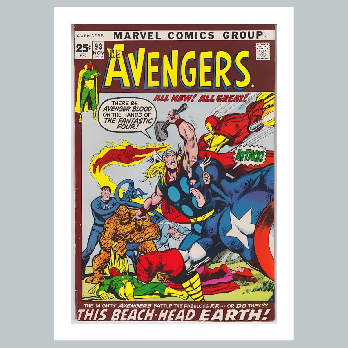 1901 Avengers 8x10 Glossy Photo Comic Book Cover Fast-Secure Shipping