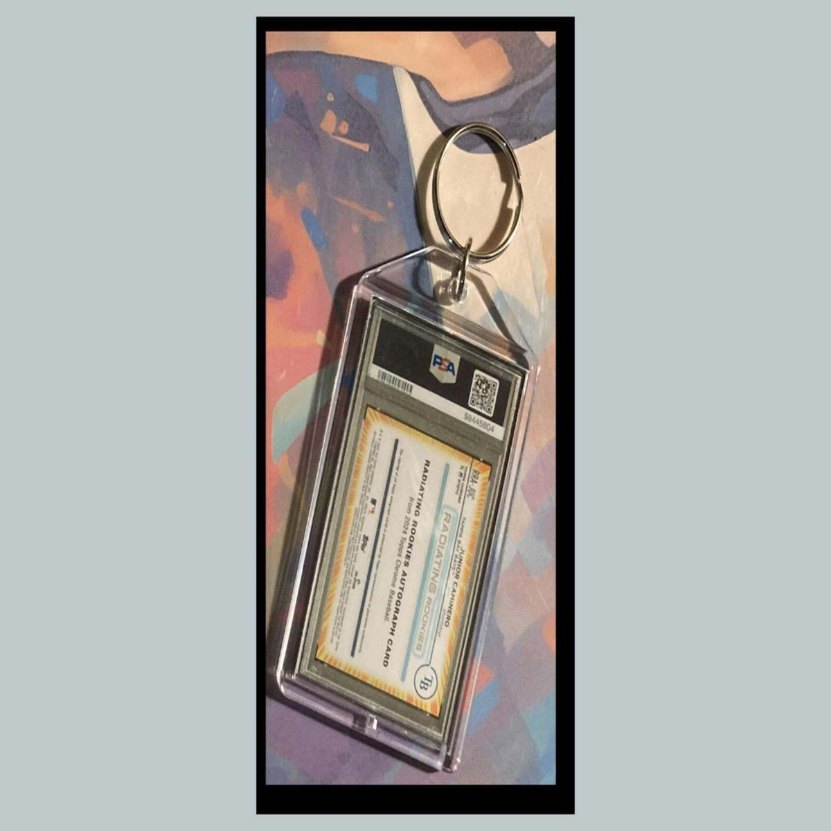 3405 Junior Caminero 2024 Chrome Radiating Rookies Auto Novelty Keychain