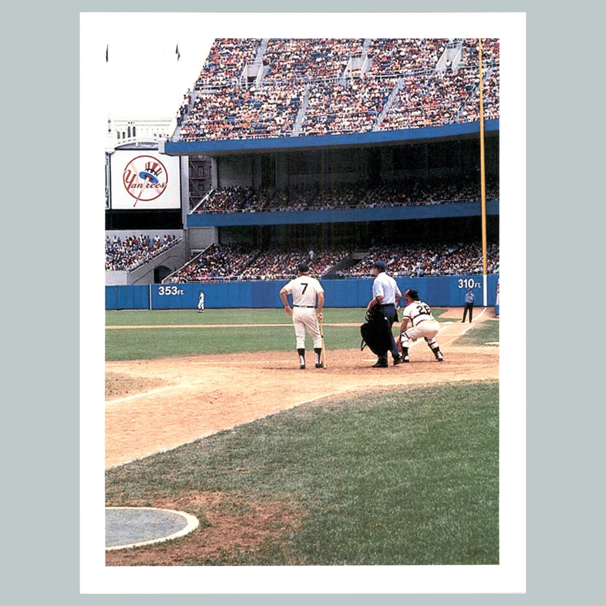 0341 P -8X10 Mickey Mantle Old Timers Day At Plate-V Glossy Photo BBL
