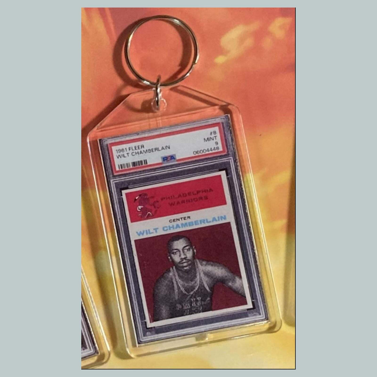 3653 Wilt Chamberlain1961 Fleer Custom Hand Made Keychain
