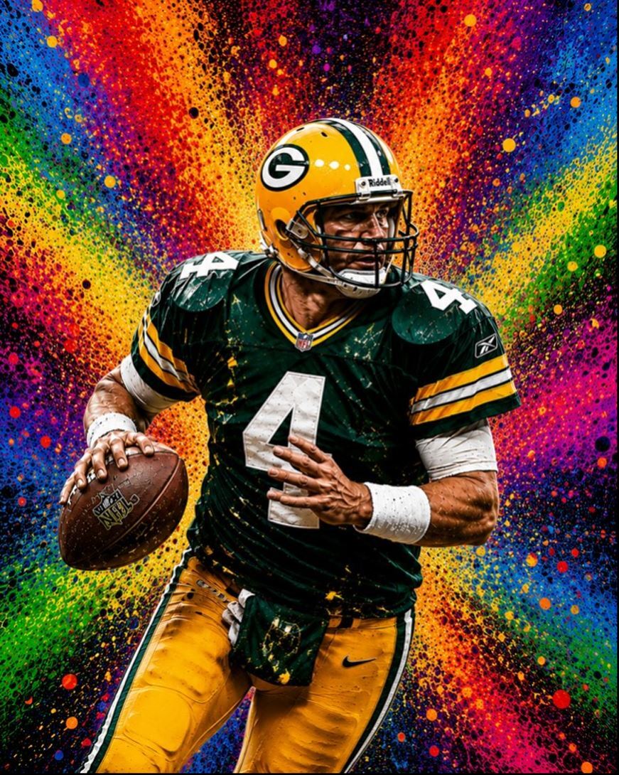 3825 Brett Favre 8x10 Premium Print Color-Bomb No Text Clean
