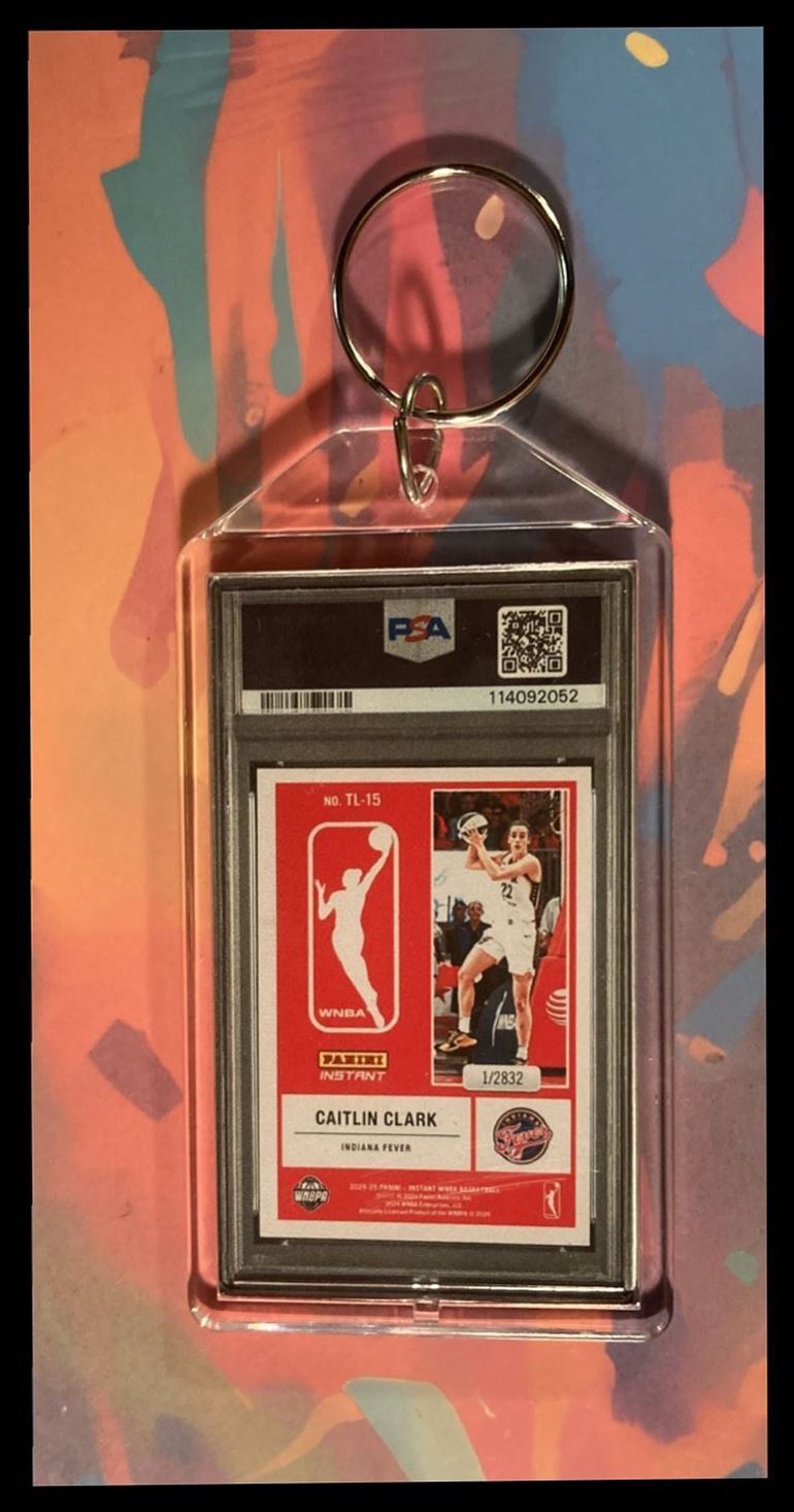 3021 Caitlin Clark 2024 Panini The Logo Custom Keychain-Great Gift