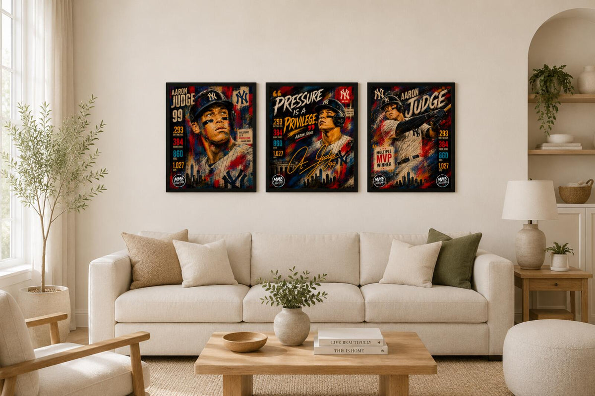 2682 Aaron Judge Zoom Art Giclée Prints Threefer Bundle 3 Stylized 8X10 Prints BBL