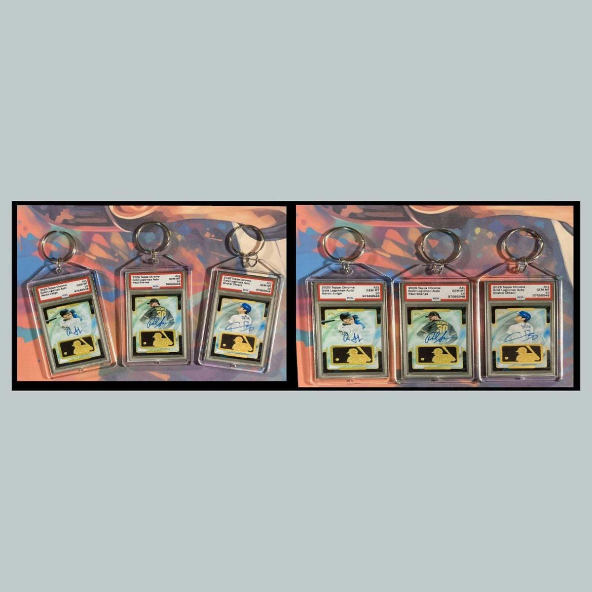 3374B Aaron Judge/Skenes/Ohtani 3 Pack Bundle - 3 Diff Custom Novelty Keychains