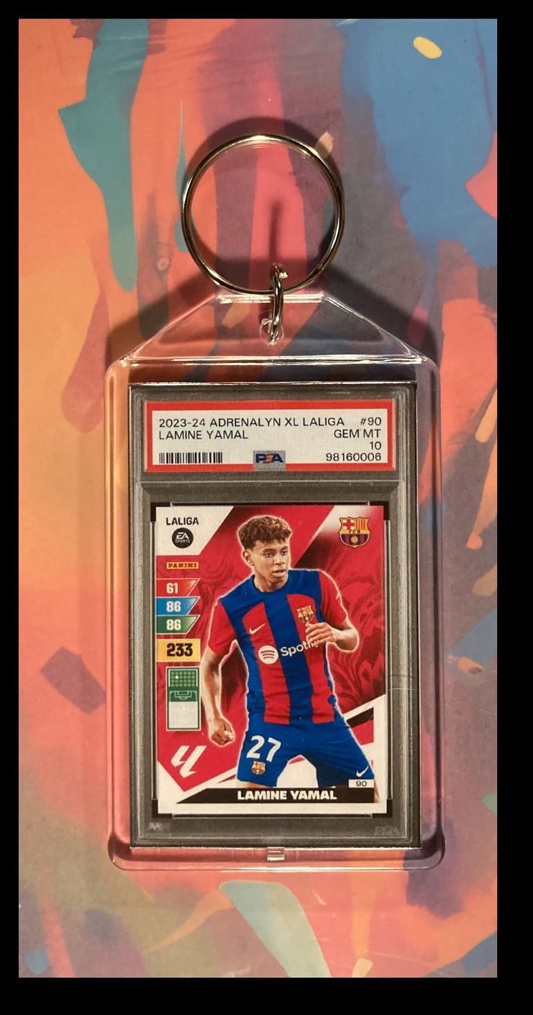 3014 Lamine Yamal 2023 Adrenalyn XL Laliga PSA Style - Custom Keychain-Gift