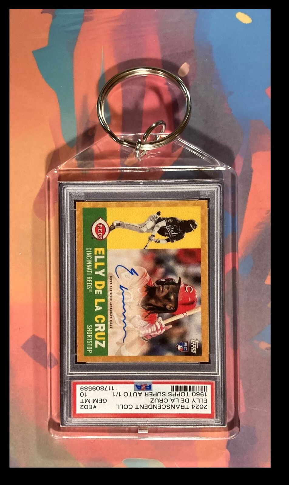 3163 Elly De La Cruz 2024 Transcendent Superfractor Keychain-Gift