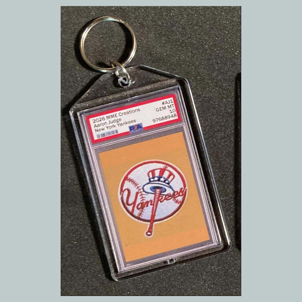 3791 Aaron Judge Gold Mockup Custom Hand Made Keychain