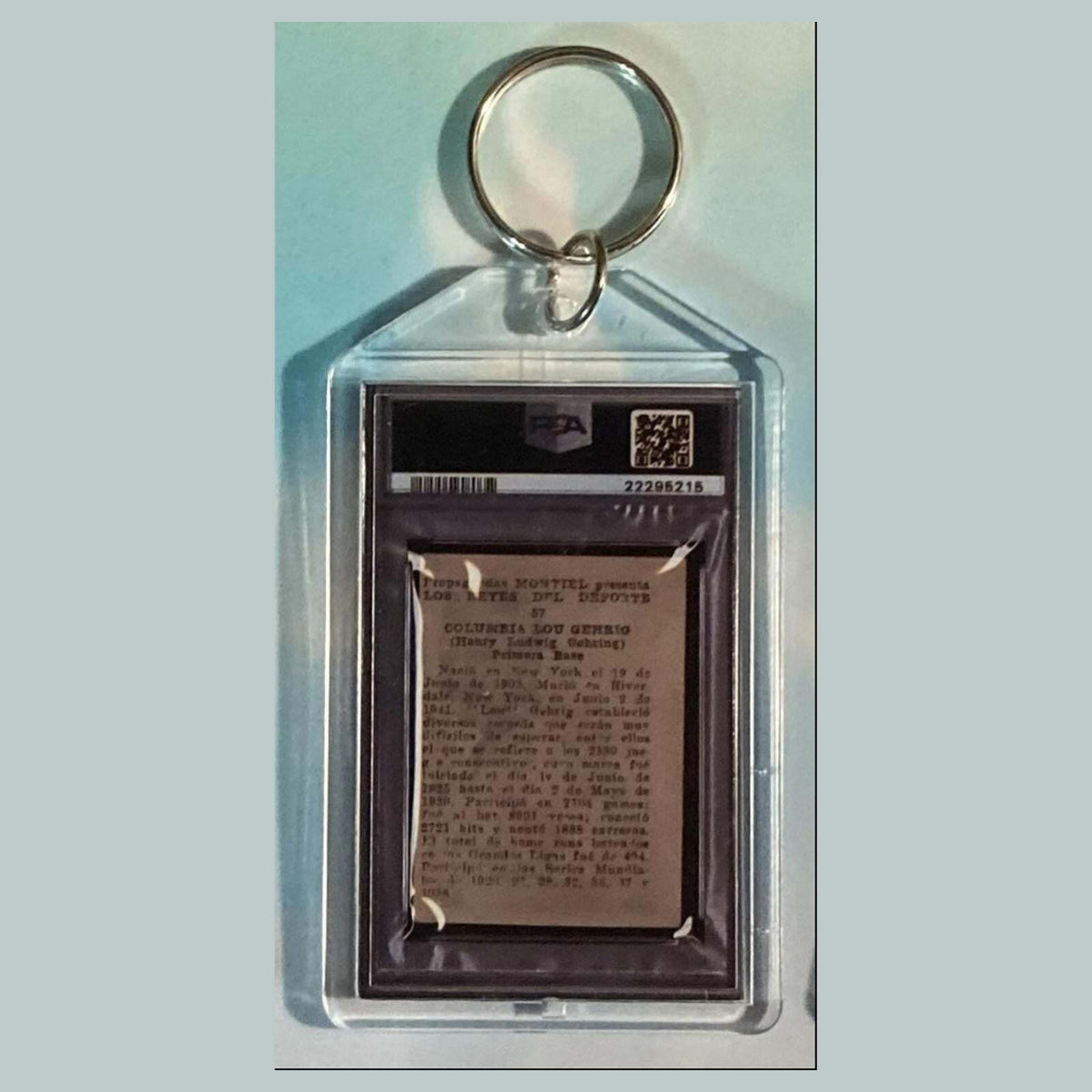 3625 Lou Gehrig 1946 Propagandas Mont. Custom Hand Made Keychain