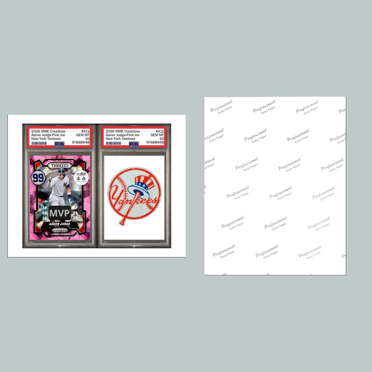 1150B Threefer Bundle Aaron Judge Pink Ice 3 Different 8x10 Glossy Photos BBL