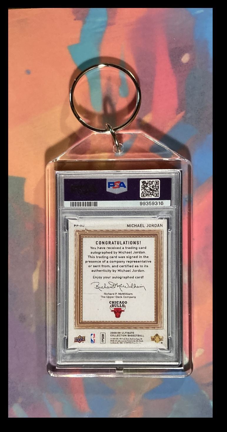 3005 Michael Jordan 2008 UD Ultimate Collection Auto Keychain-Gift