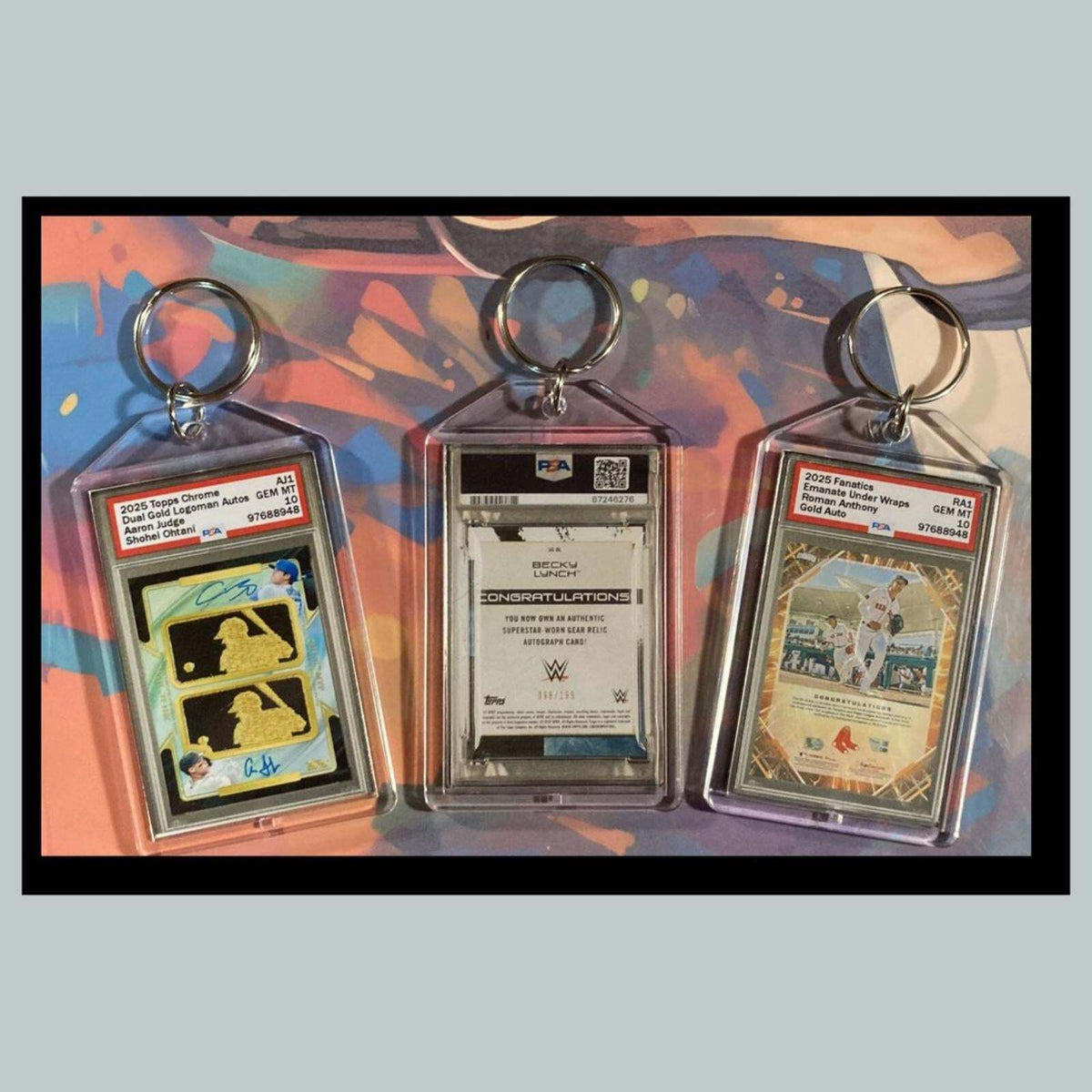 3373B Aaron Judge-Ohtani/Lynch/Anthony 3 Pack Bundle 3 Diff Novelty Keychains