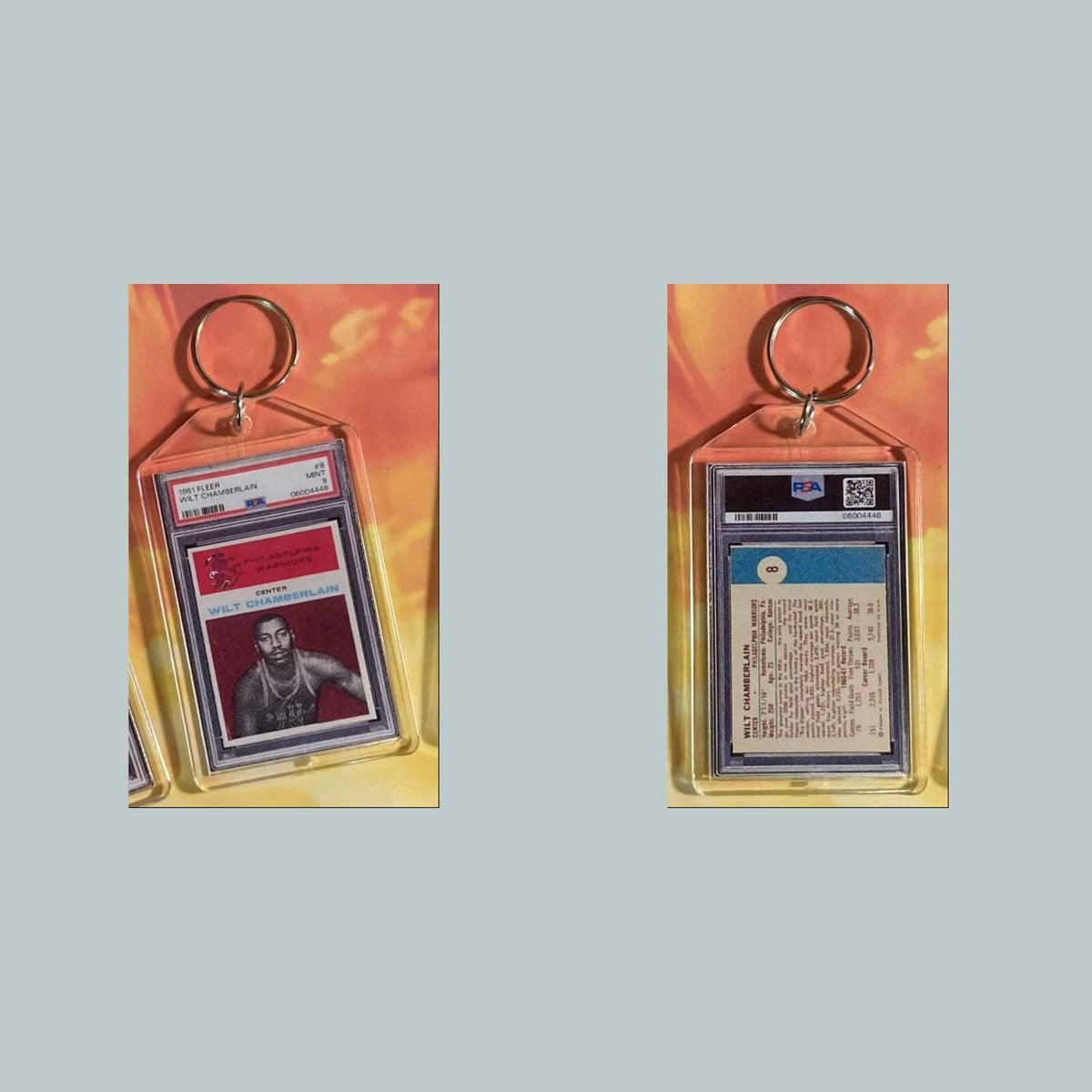 3653 Wilt Chamberlain1961 Fleer Custom Hand Made Keychain