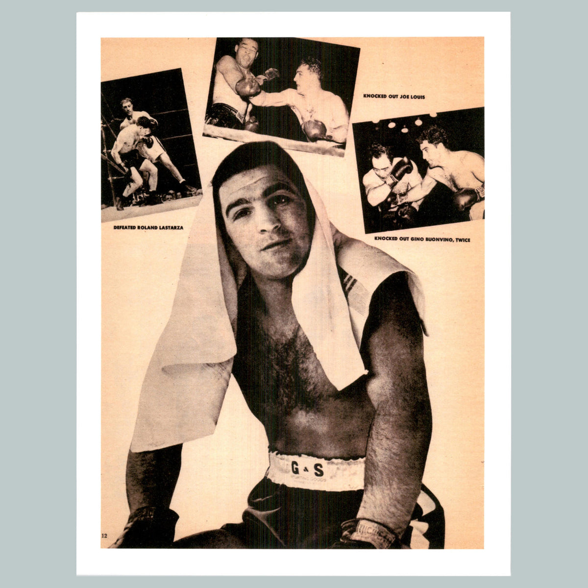 0061 P -8X10 Rocky Marciano Towel Glossy Photo Fast-Secure Shipping
