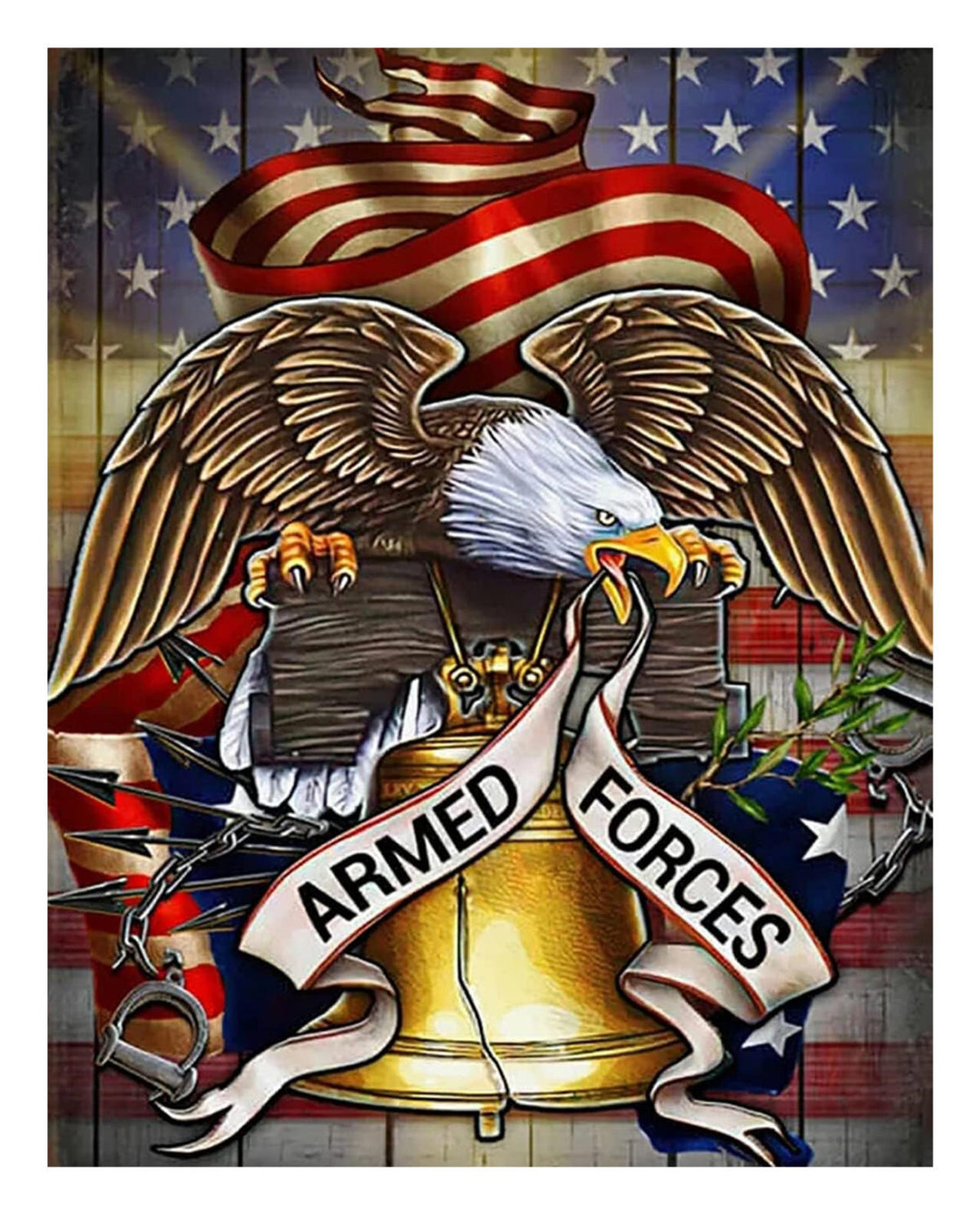 0567 P-8X10 Armed Forces Eagle Glossy Photo MS