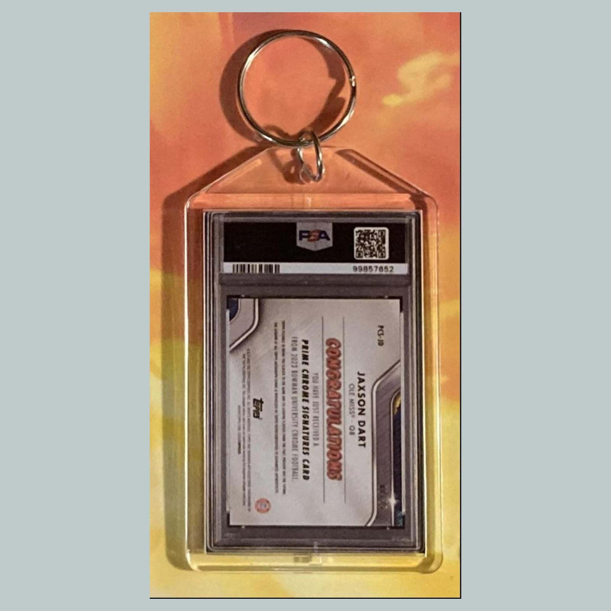 3531 Jaxson Dart 2022 U Chrome Orange Auto Custom Keychain Great Gift