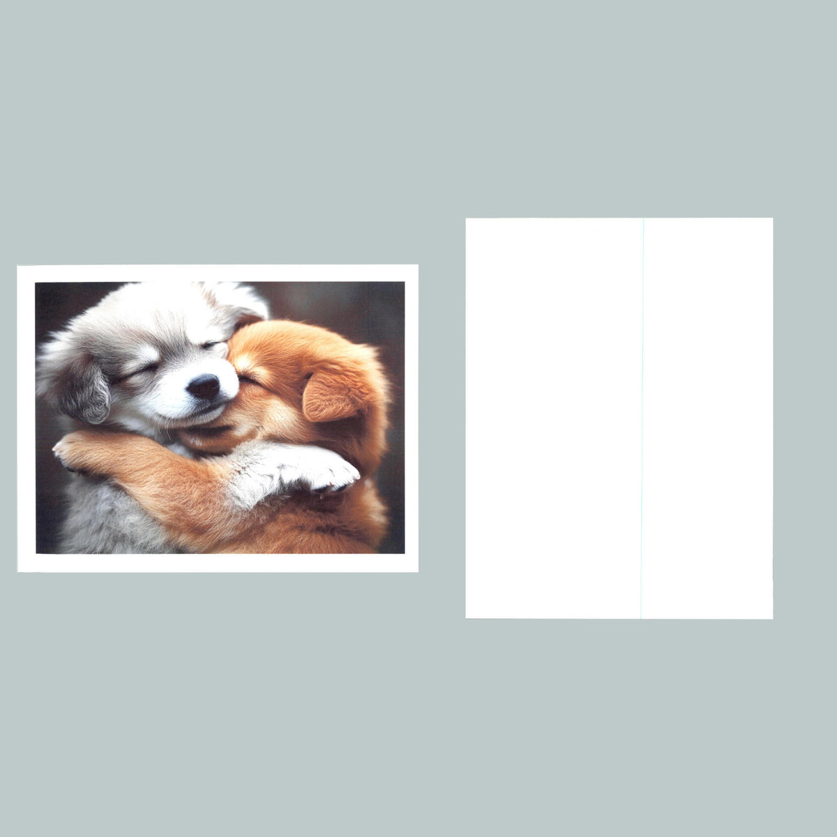 0375 P -8X10 Puppies Cuddling Glossy Photo Fast-Secure Shipping MS