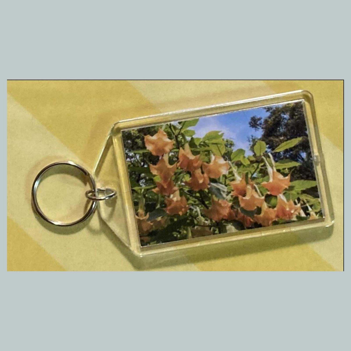 3683 Angel's Trumpets Acrylic Keychain | Floral Keychain | Flower Lover Gift