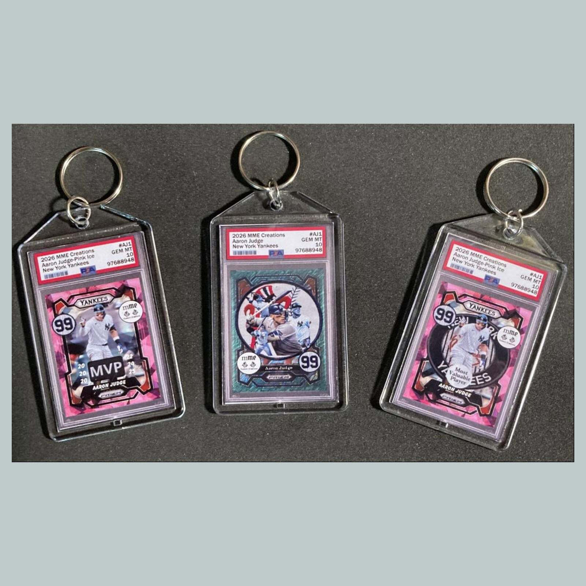3794B Aaron Judge 3 Pack Bundle-Custom Hand Made Keychains