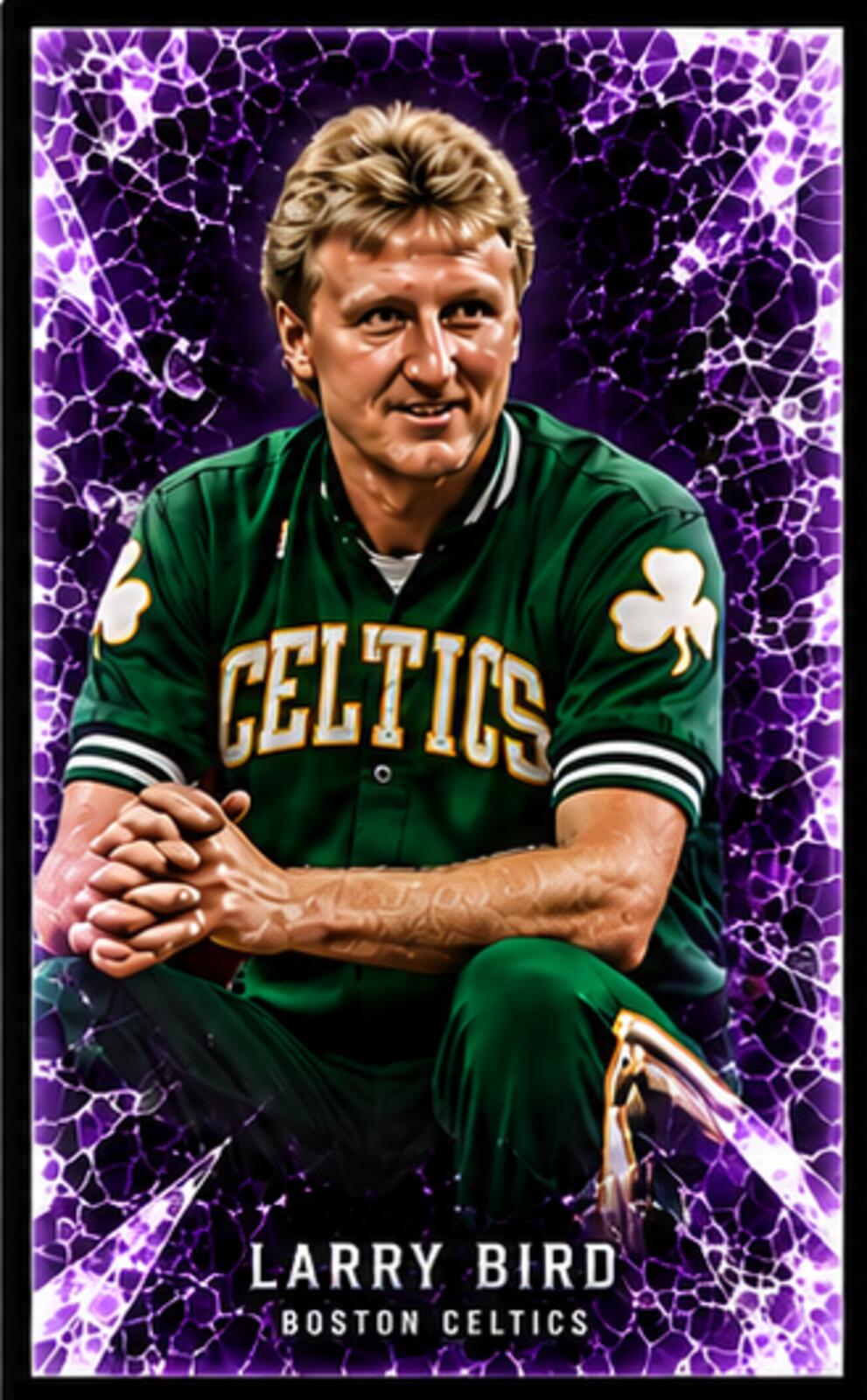 2627 Larry Bird Multi Color Zoom Art Ice Capades 5 Glossy Prints Collector Set BKL