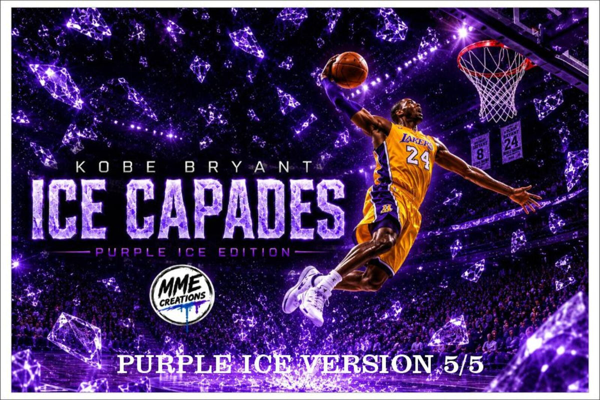 2628 Kobe Bryant Zoom Art | Purple Ice Capades 5 Print Set Numbered to /50 BKL