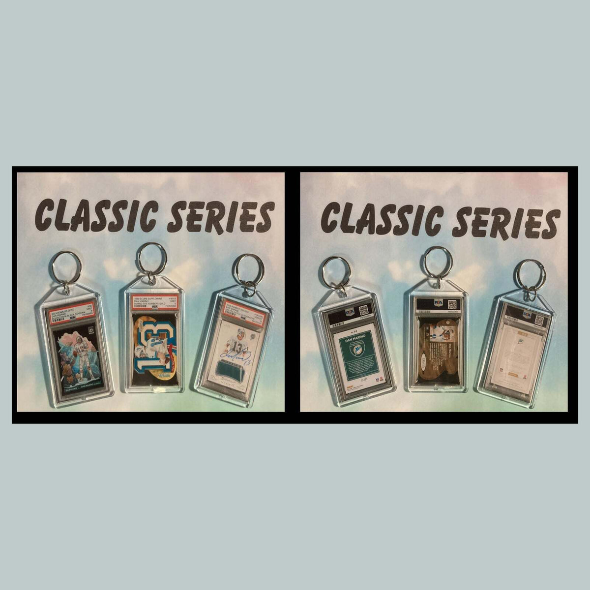 3466B Dan Marino 3 Pack Classic Bundle - 3 Different Custom Novelty Keychains