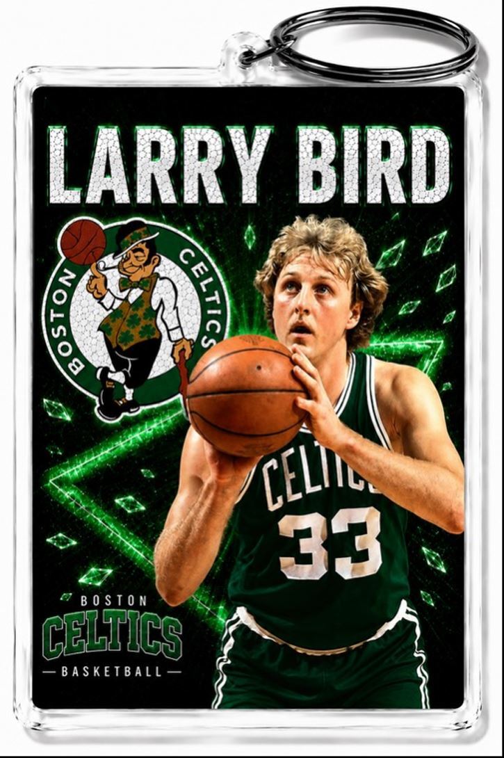 3575 Larry Bird Keychain Custom Premium Handmade Keychain No Nameplate