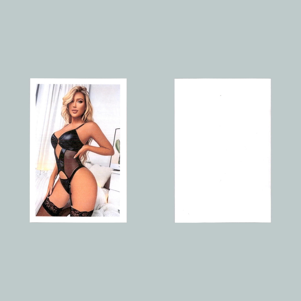 0328 P -8X10 Pinup Black Lingerie Glossy Photo Fast-Secure Shipping MS