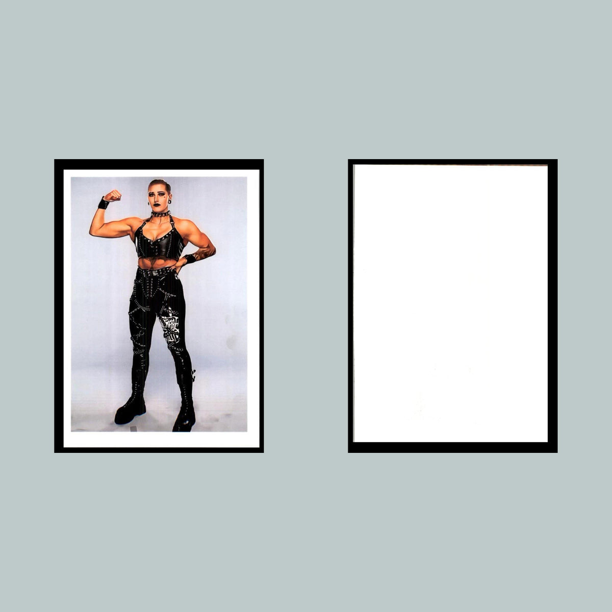 0037 P-8X10 Rhea Ripley Pose Black Outfit Glossy Photo Fast- Ship