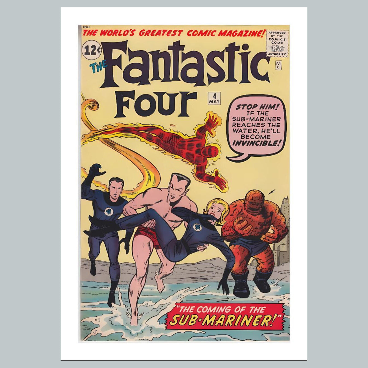 1980 Fantastic Four 8x10 Glossy Photo Comic Book Cover Fast-Secure Shipping