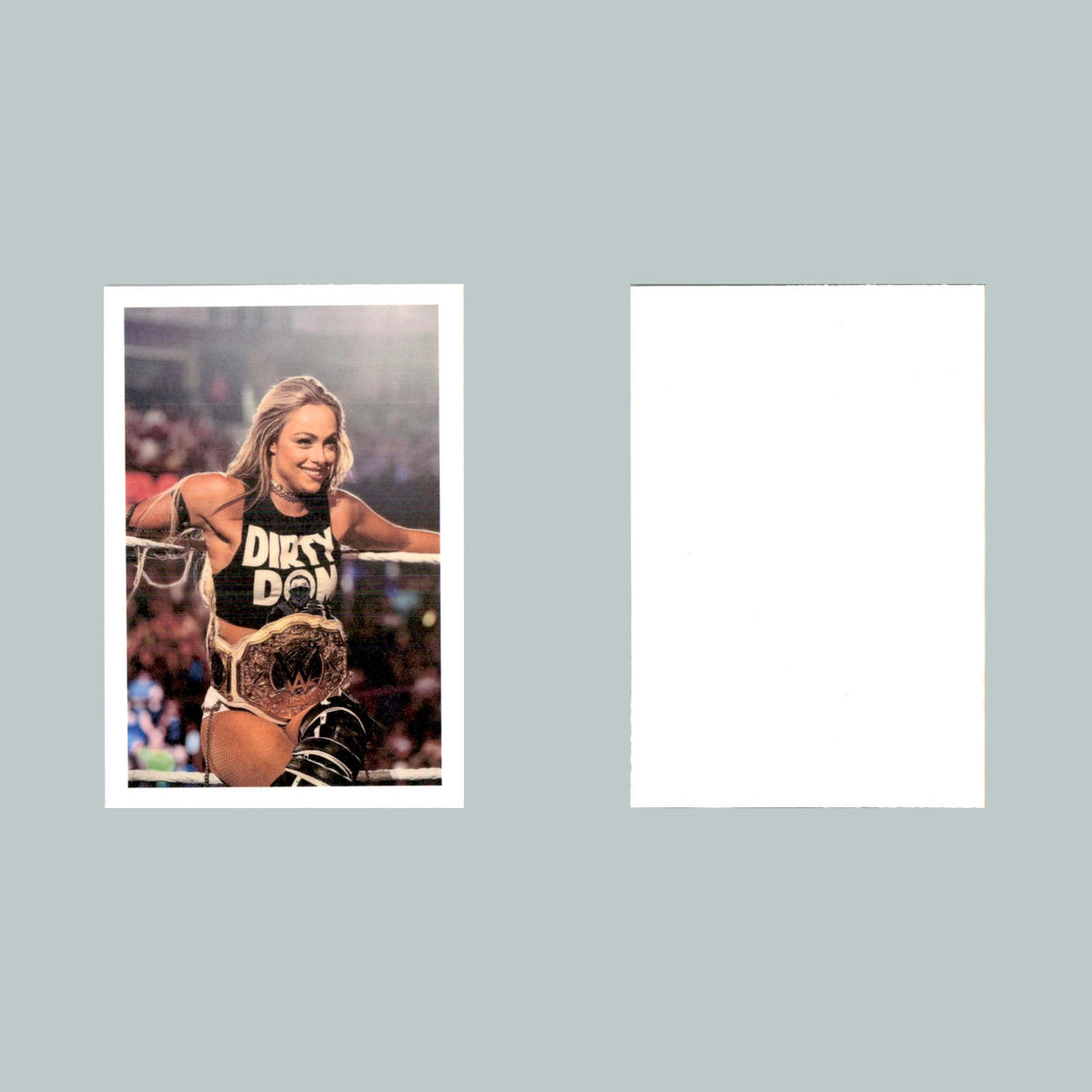 0334 P -8X10 Liv Morgan Leaning on Ropes w/Belt Glossy Photo Fast-Secure Ship MS