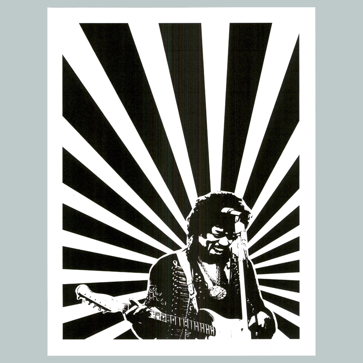0054 P -8X10 Jimi Hendrix B-W Glossy Photo Fast-Secure Shipping